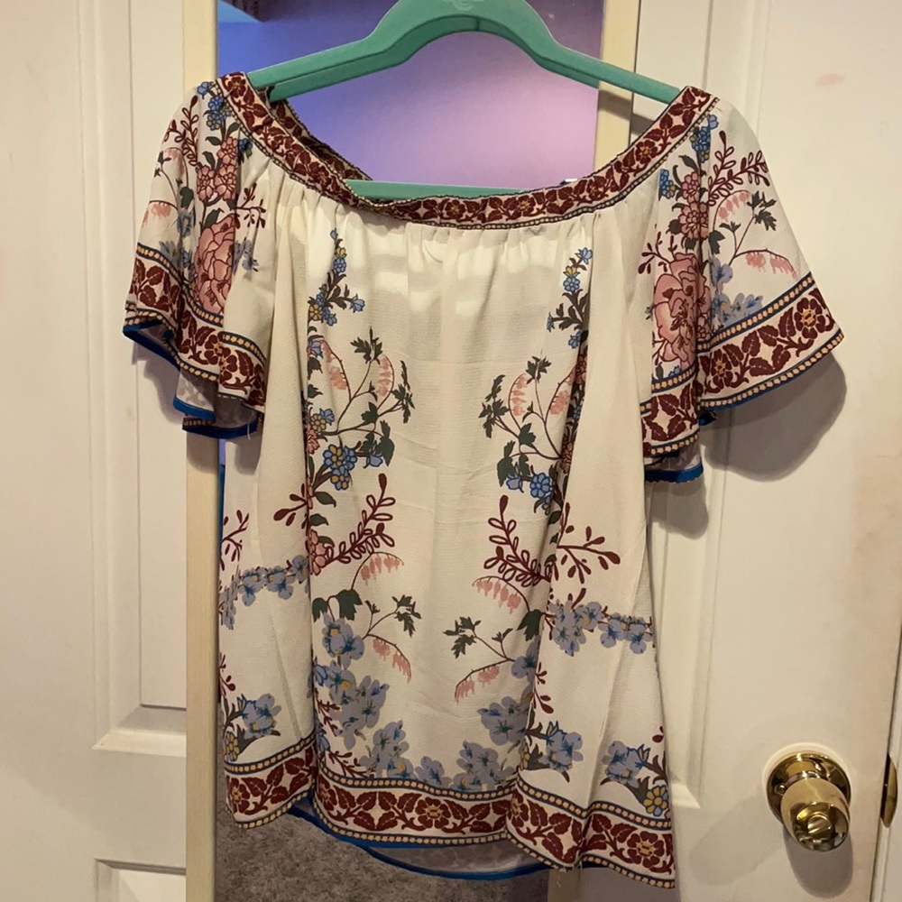Off the shoulder floral top